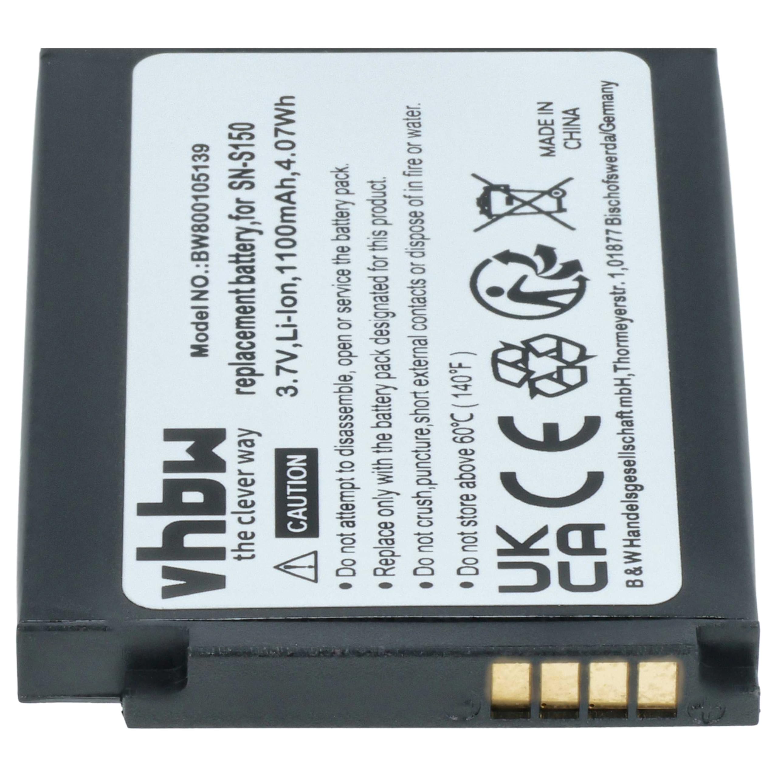 vhbw Batterie Compatible avec Philips Avent SCD-603H, SCD-603/00, SCD603, SCD603/10, SCD603/20 Moniteur bébé, babyphone (1100mAh, 3,7V, Li-ION)