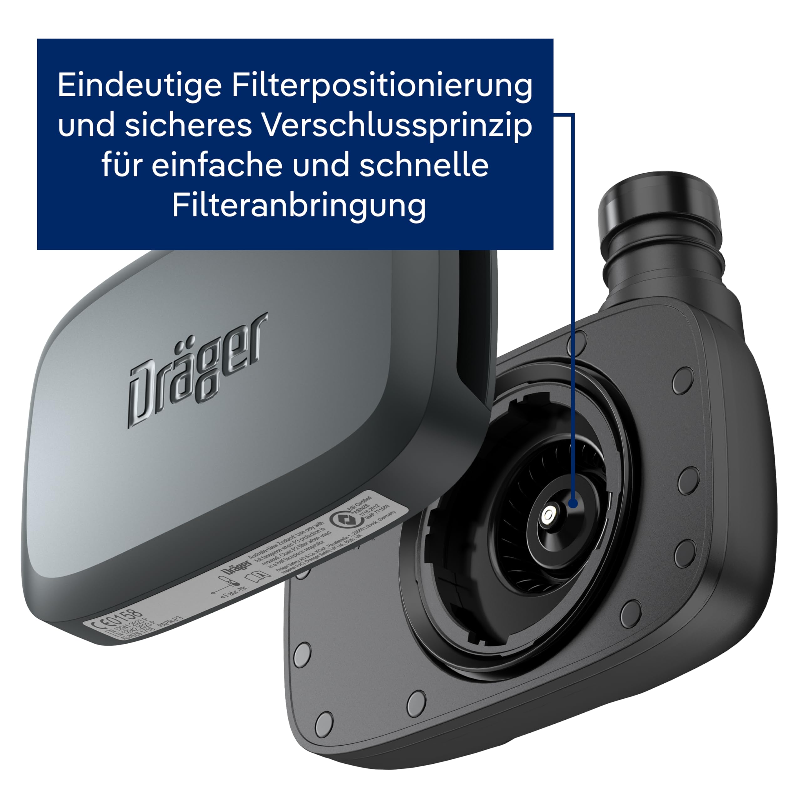 Dräger X-plore 8300 PAPR-Set mit Gebläseeinheit | Atemschutzset mit P3 Filter - ventiliertes Atemschutzsystem für Handwerker - Baustelle