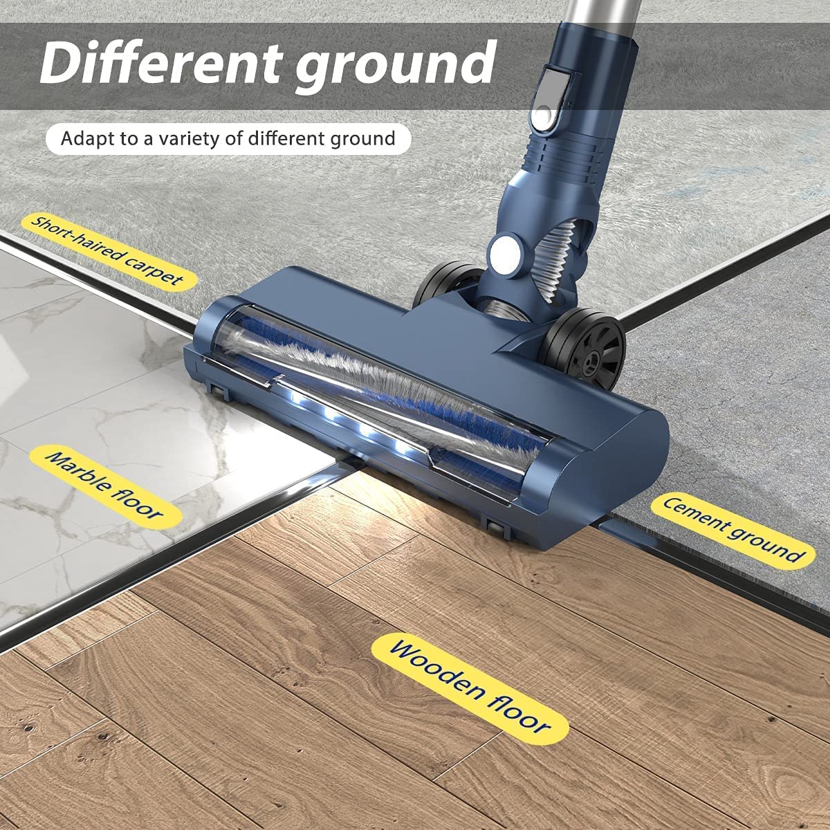 PRETTYCARE Cordless Vacuum Cleaner 20KPa, LED Power Display Cordless Vacuum 4 in 1 35 Mins