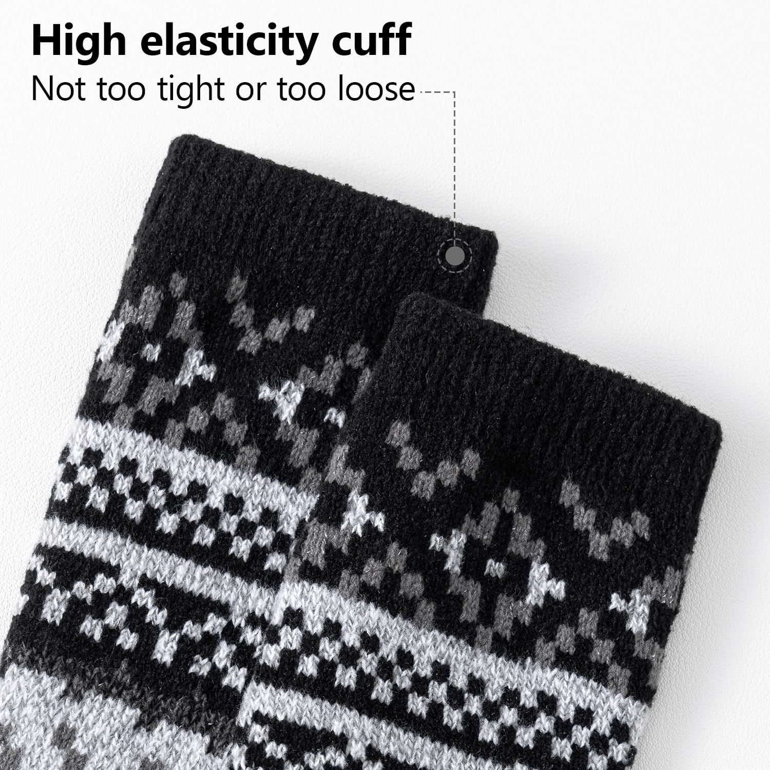 Sock Amazing Fashion Fuzzy Thermal Socks for Women - 4 Pairs Thick Cozy Super Soft Winter Crew Socks - Image 3