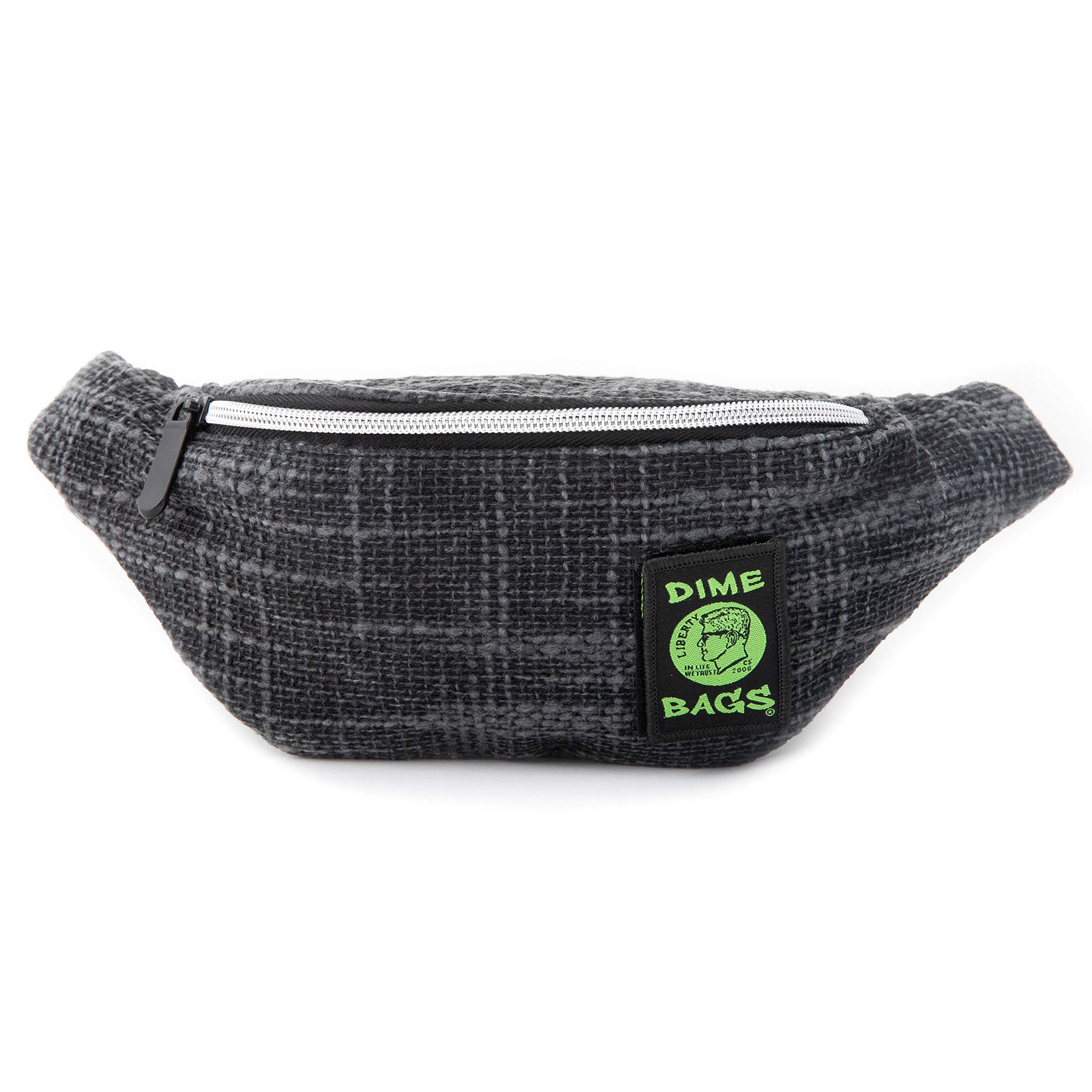 Dime Bags Fanny Pack, Durable Hempster Exterior, Compact Lightweight Waist Bag with Adjustable Strap for Everyday Use & Travel, Hidden Pocket &