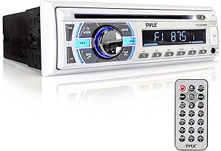 Pyle Boat Bluetooth Marine Stereo Receiver - Marine Head Unit Din Single Stereo Speaker Receiver - Wireless Music Streaming/Hands-Free Calling/CD Player/MP3/USB/AUX/ marine AM FM Radio -PLCD43MRB