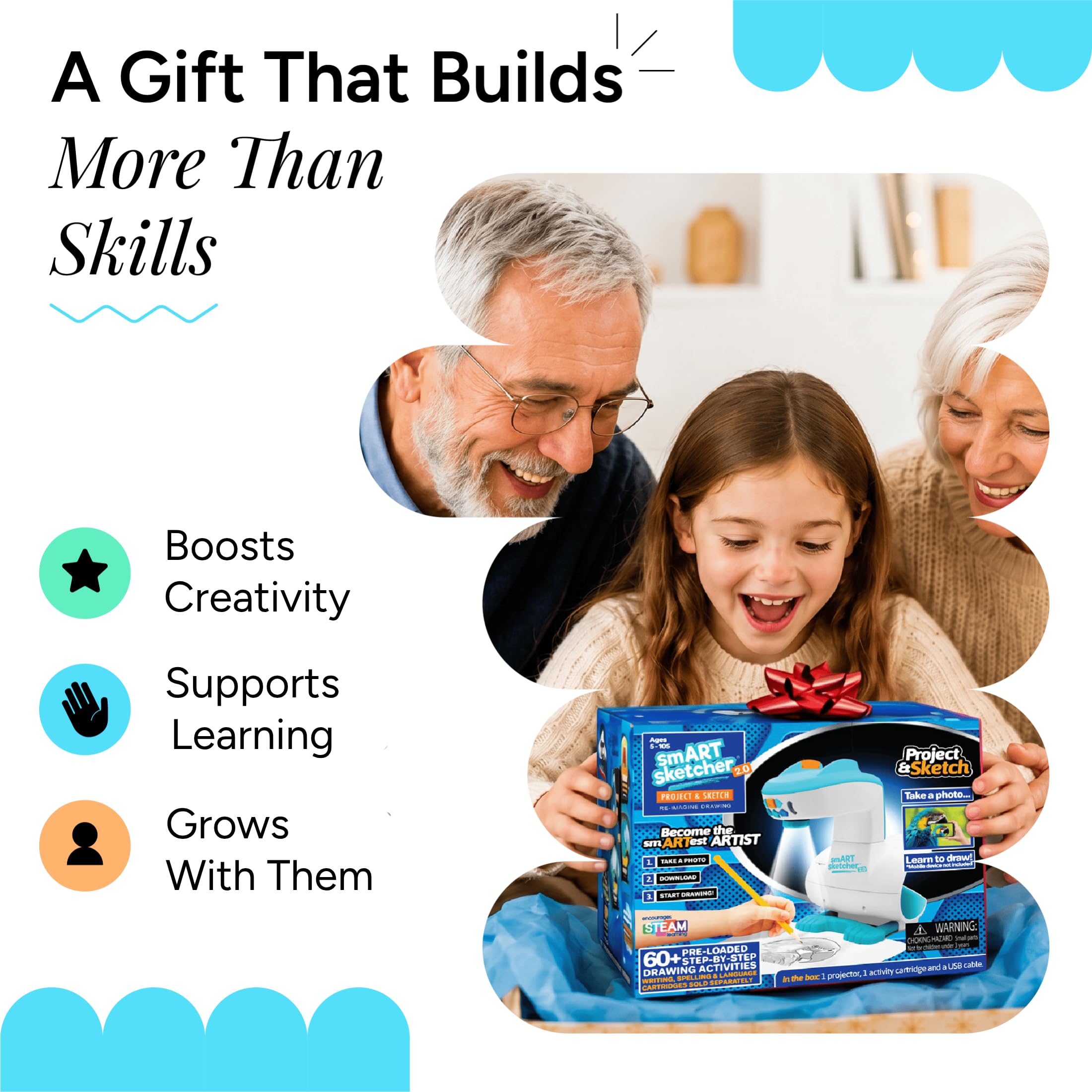 Flycatcher smART Sketcher 2.0 Projector, Step-by-Step Drawing, Kids Ages 5+ — Amazon image 4