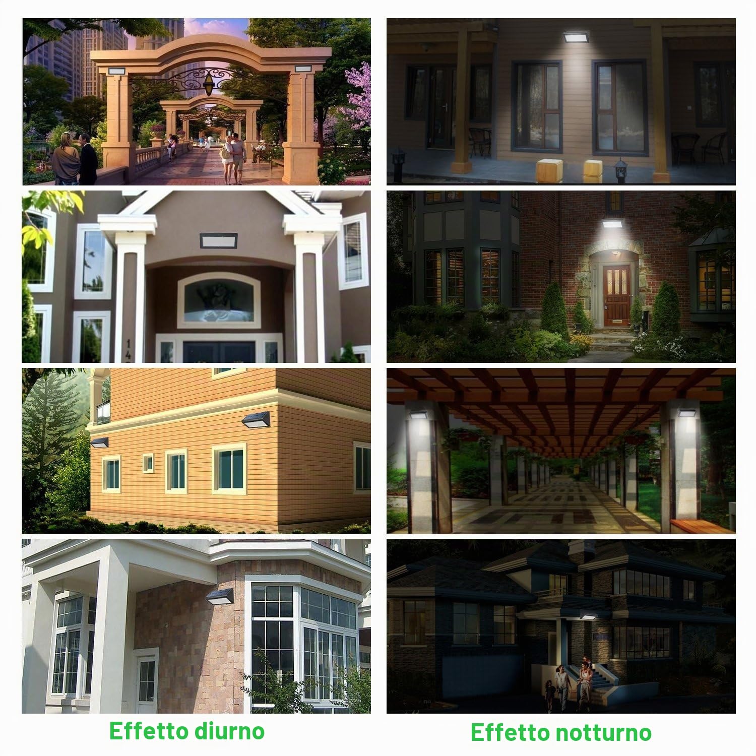 Aglaia Luce Solare, Lampada Solare da Esterno con Sensore di Movimento, 38 LED, 4W, Applique Lampada ad Energia Solare per Giardino, Cortile, Patio, Corridoio, Scale, Fuori Muro ecc.