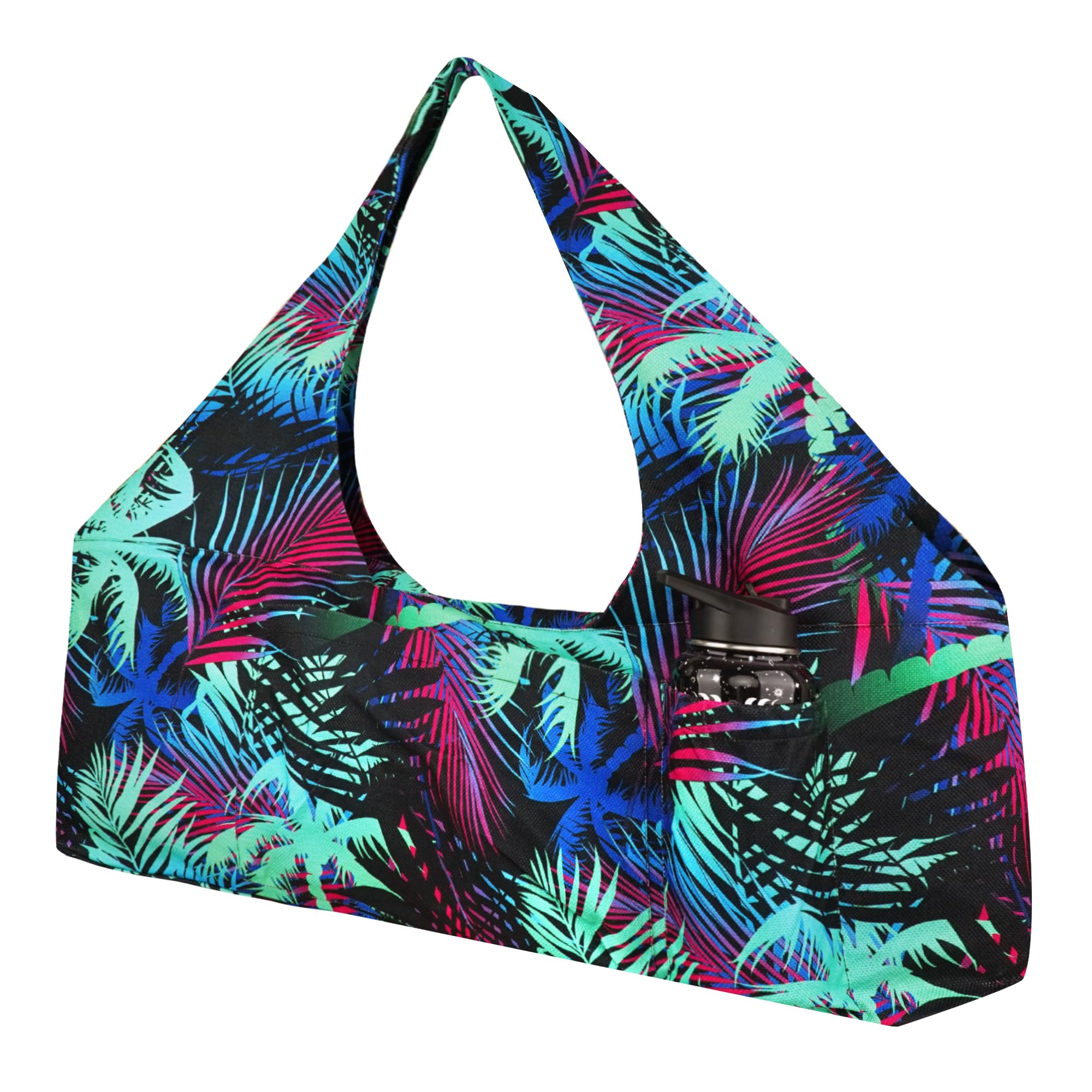 jswuffx Large Yoga Mat Bag Yoga Bags and Carriers Fits All You Stuff Yoga Tote Bag with Yoga Mat Strap, Elastic Pockets and Zipper Pockets