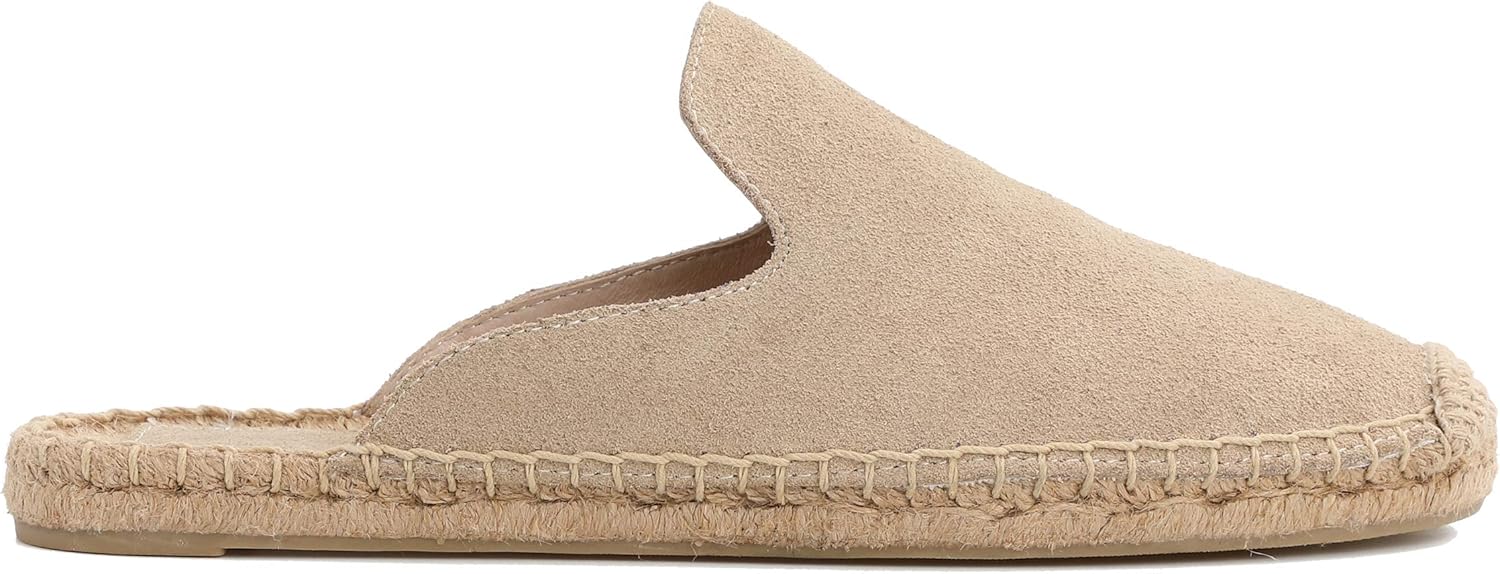 U-lite Women's Simple Mule Breathable Flat Espadrilles Shoes, Pure Color Mules - Image 2