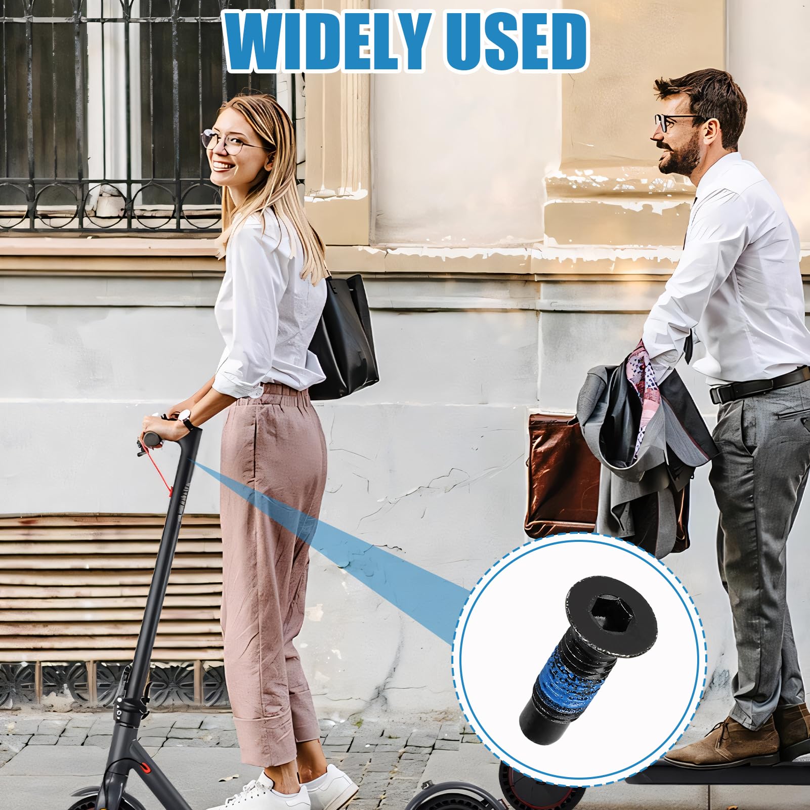 Jetstream Tornillo Patinete Eléctrico 10 Piezas, Pernos Cabeza de Frente Compatibles con Mayoría Patinetes