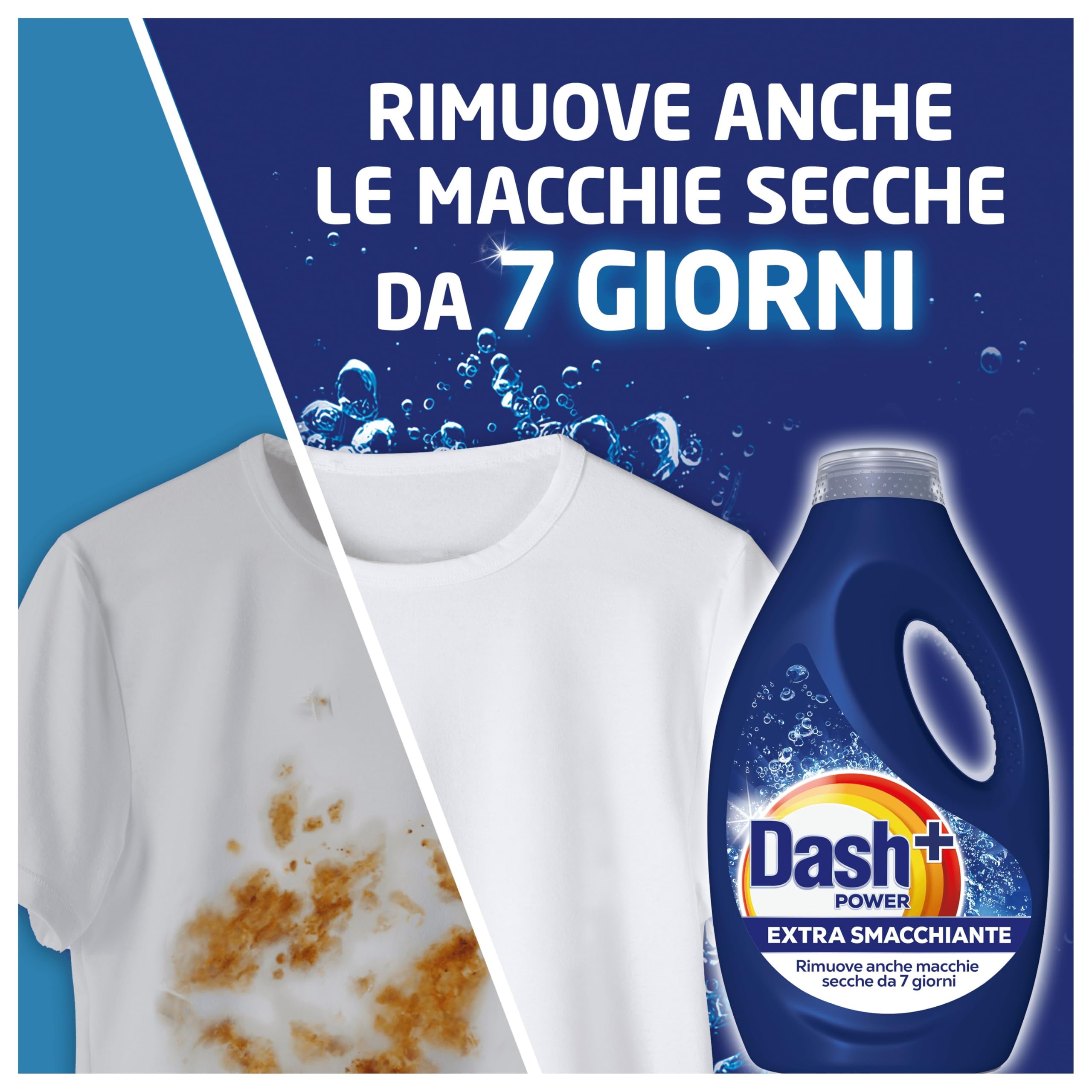 Dash Power Detersivo Liquido Lavatrice, 92 Lavaggi (4x23), Extra Smacchiante, Rimuove anche le macchie secche da 7 giorni, per una pulizia impeccabile