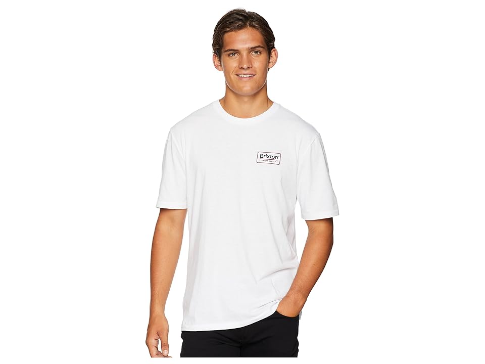

Brixton Palmer Short Sleeve Premium Tee (White/Navy) Men's T Shirt
