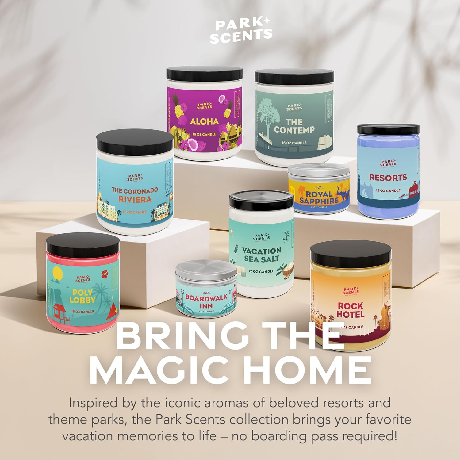 Park Scents The Contemp Candle - Accurate Smell of Disney Contemporary Resort Hotel Lobby - Natural Soy Blend - Vegan & Cruelty-Free - Handmade in The USA | 8 oz. Tin