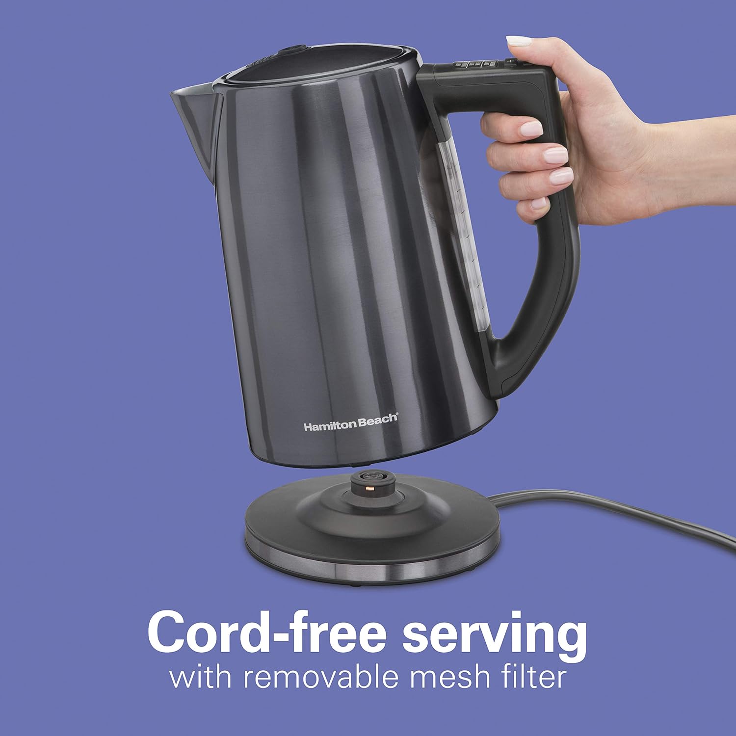 hamilton beach variable temperature electric kettle lid and controls