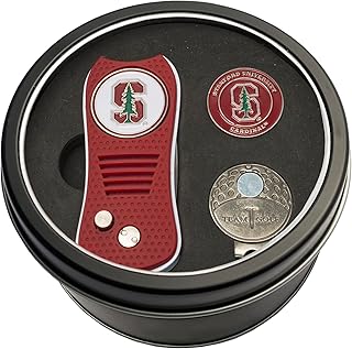 Team Golf NCAA Gift Set Switchblade Divot Tool, Cap Clip, & 2 Double-Sided Enamel Ball Markers, Patented Design, Less Damage to Greens, Switchblade Mechanism