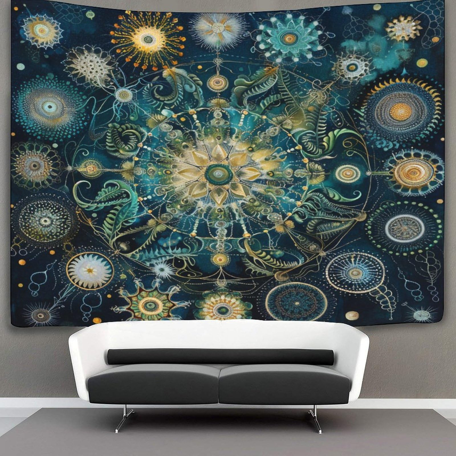 kaiyun Mandala Tapestry,Datura Flowers Wall Hanging,Wall Art for Bedroom Aesthetic Home Decoration for Living Roombedroom 150cmx200cm