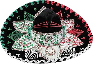 Adult Premium Charro Sombrero Mariachi Hat 3 Colors w/ 3 color trim