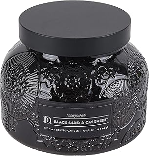 Black Sand & Cashmere Embossed Jar Candle