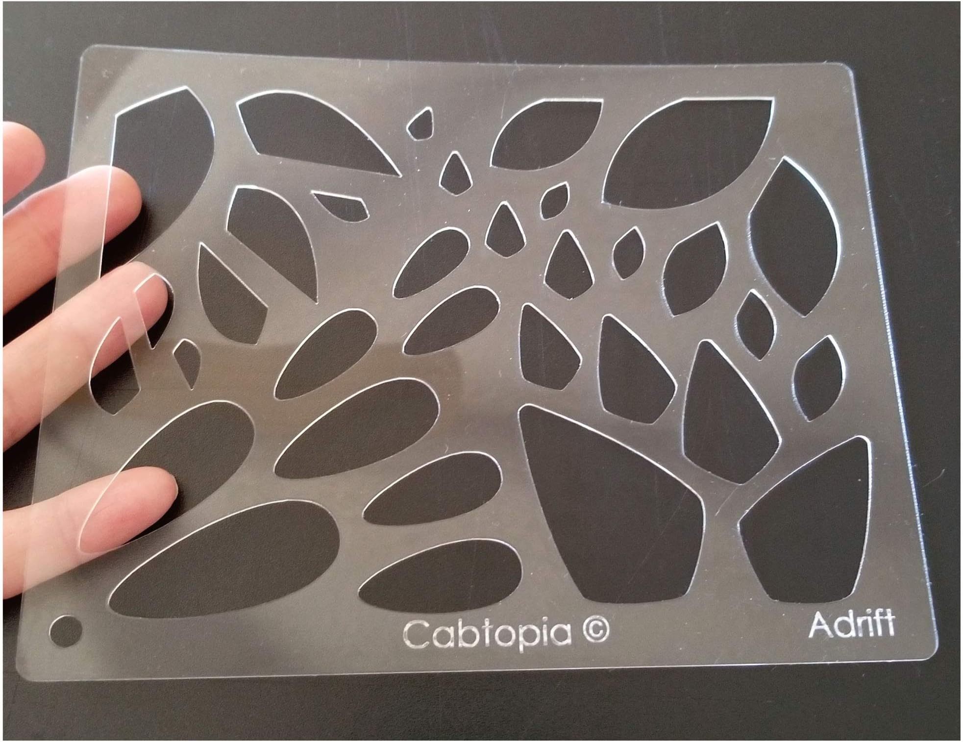 Cabtopia - Lapidary Jewelry Design Template Stencil"Adrift"