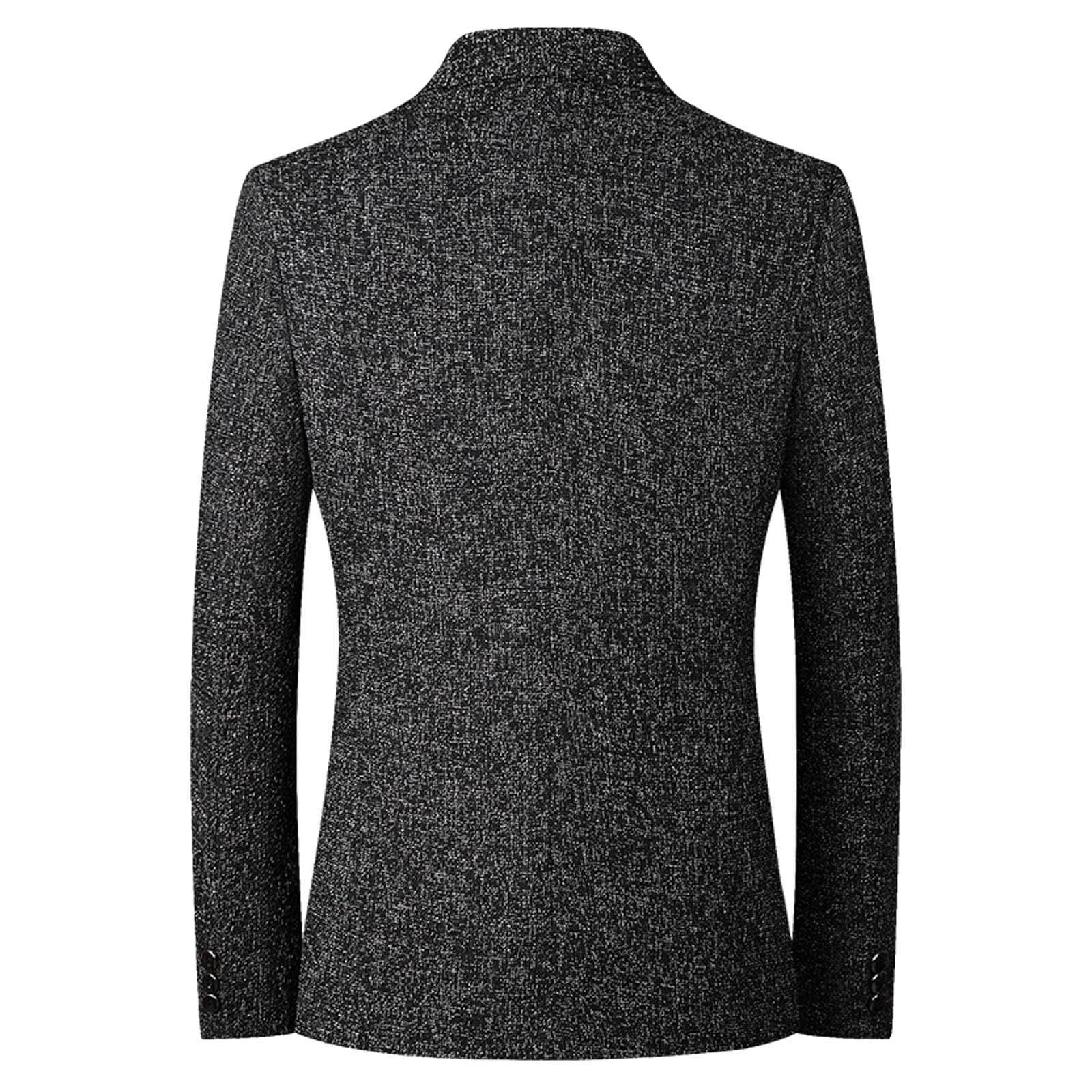 Generisch Herren Cord Anzugjacke Retro Sakko Freizeit Blazer Regular Fit Winterjacken Mit 3 Taschen S XXL Tweed Jacke Herren Sakko Herren Slim Fit Größe 52 Anzugjacke Herren Regular Fit Schwarz