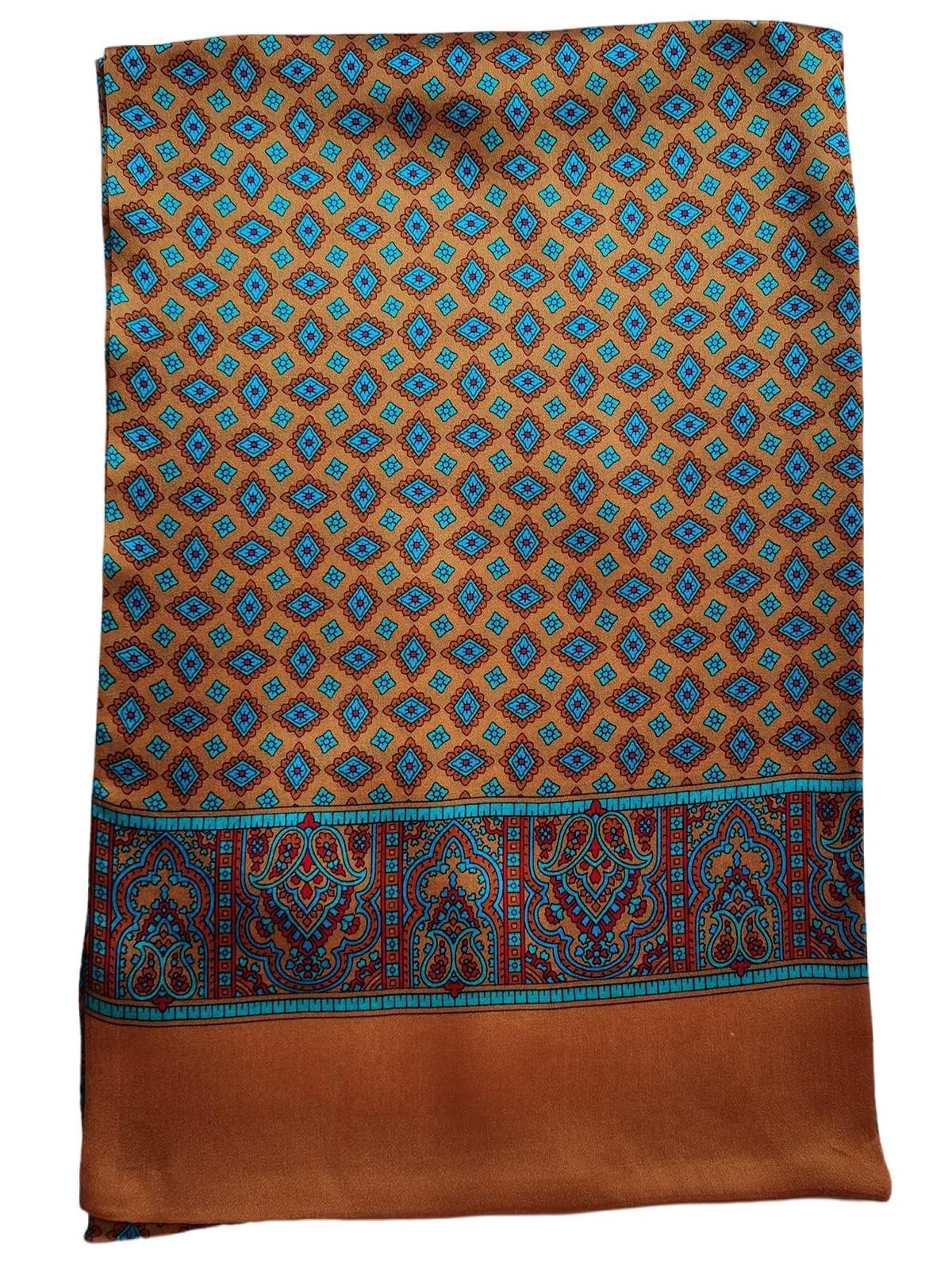 Foulard en Soie Vintage pour Homme, 100% Pure, Motif Classique, Double Couche, imprimé Gentleman