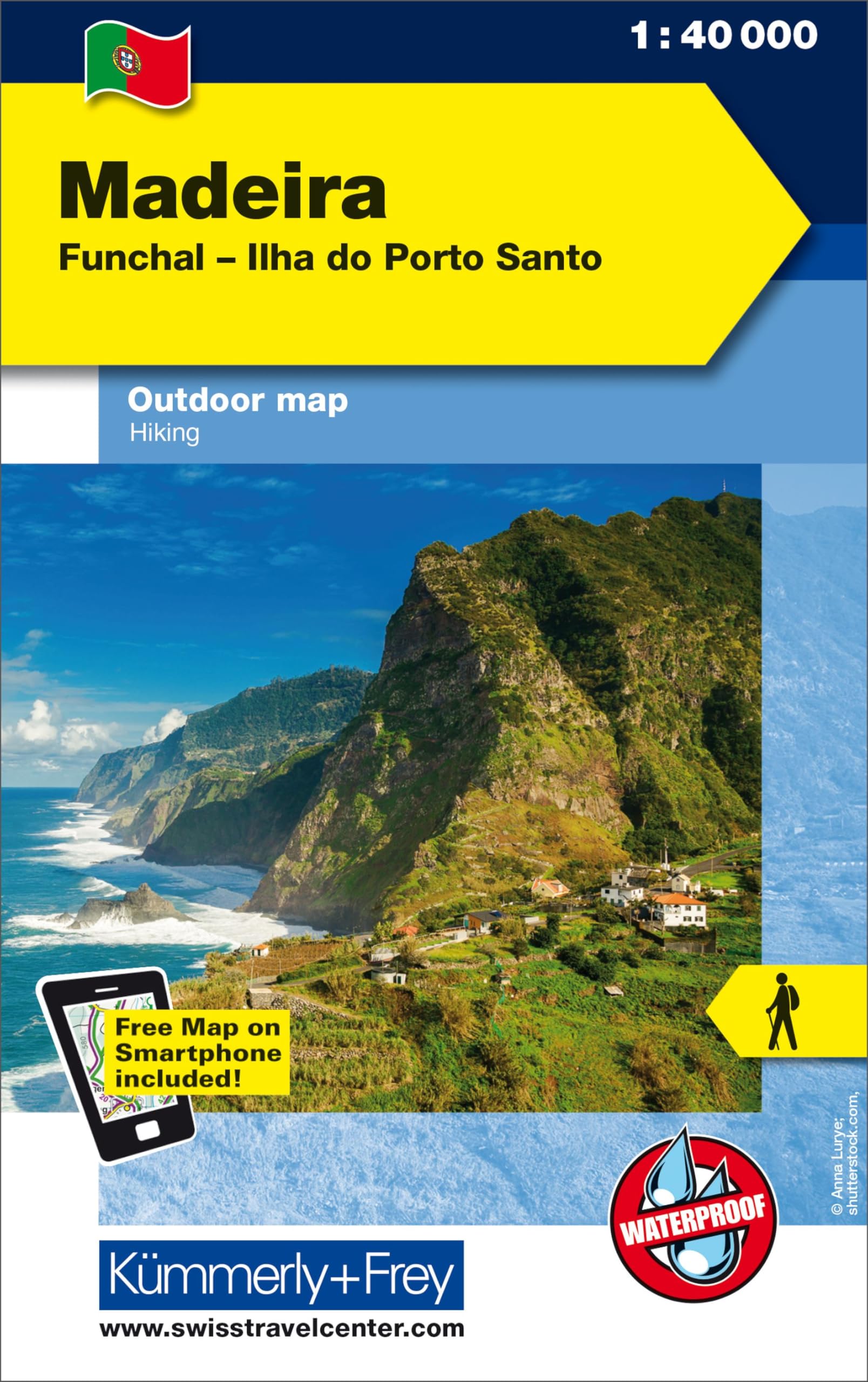 Madeira k&f r/v wp PT: Funchal - Ilha do Porto Santo. Wanderkarte (Outdoor maps Portugal)
