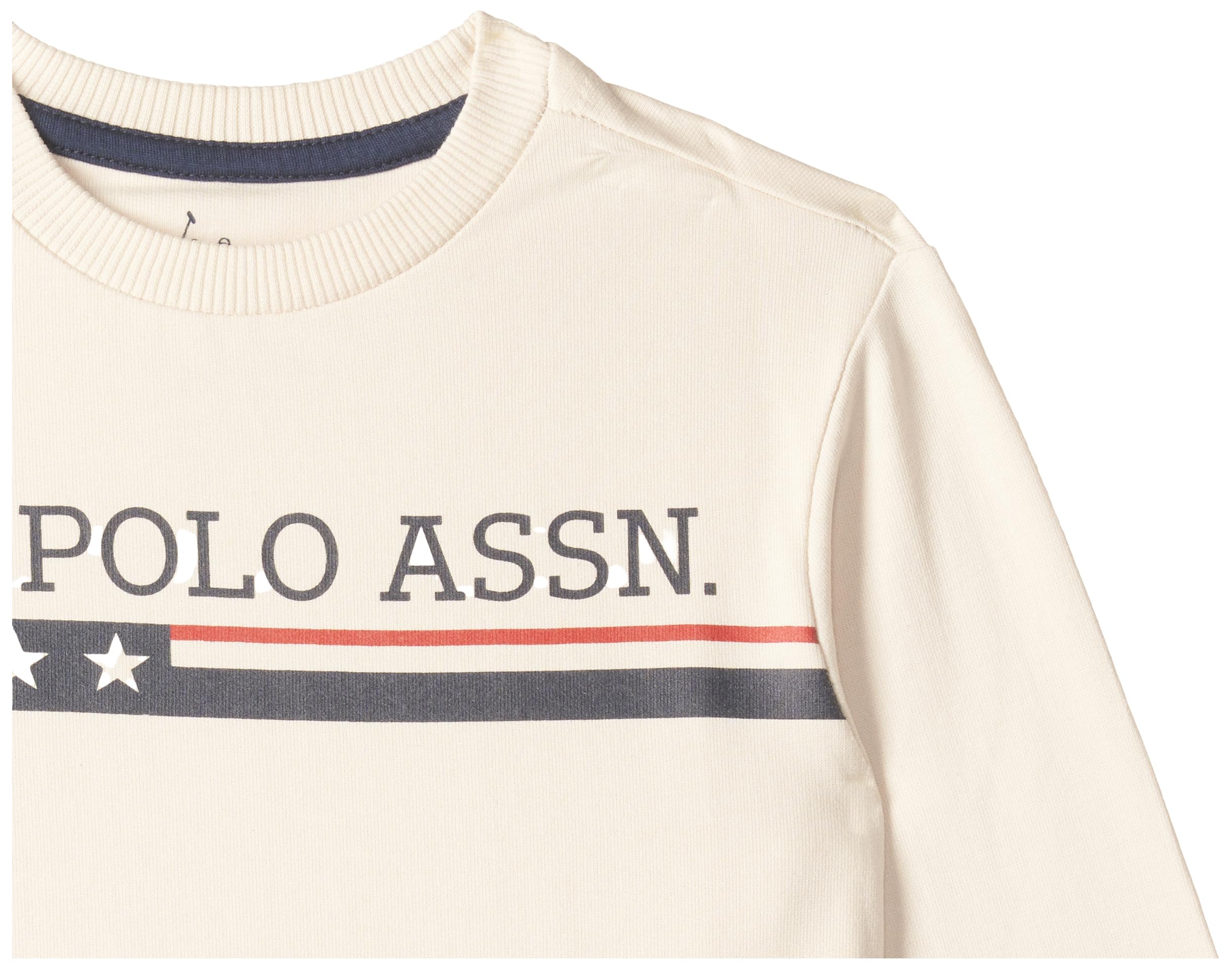 U.S. Polo Assn. Kids Regular fit Cotton Crew Neck Sweatshirts (UKSWSON0138_Beige_8-9Y) 1