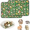 2 Pack Guinea Pig Cage Liner Waterproof Guinea Pig Liners for Cage Washable Non-Slip Guinea Pig Fleece Cage Liner for Small Animal Chinchilla Hamster (61x45 cm)