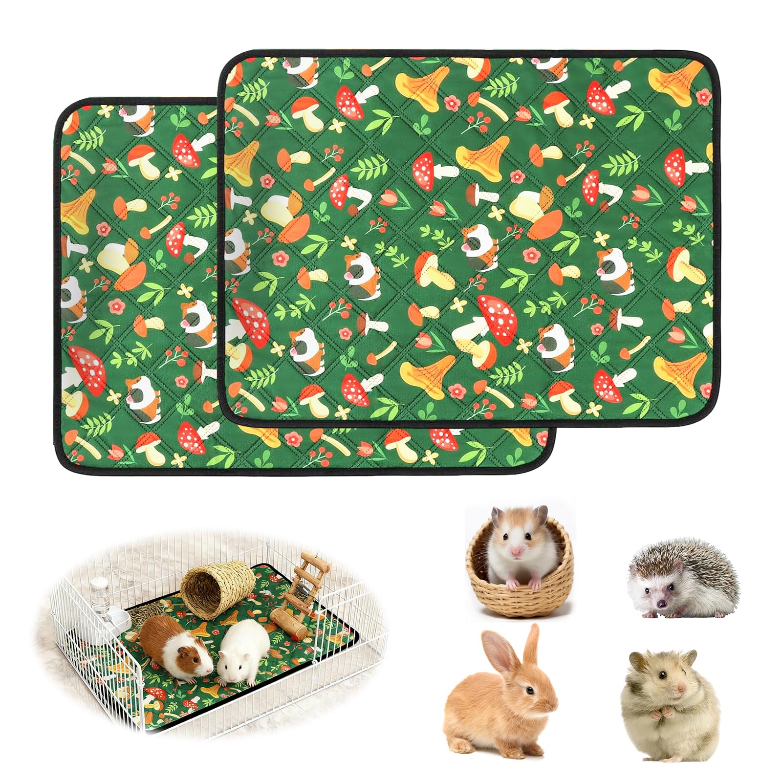 2 Pack Guinea Pig Cage Liner Waterproof Guinea Pig Liners for Cage Washable