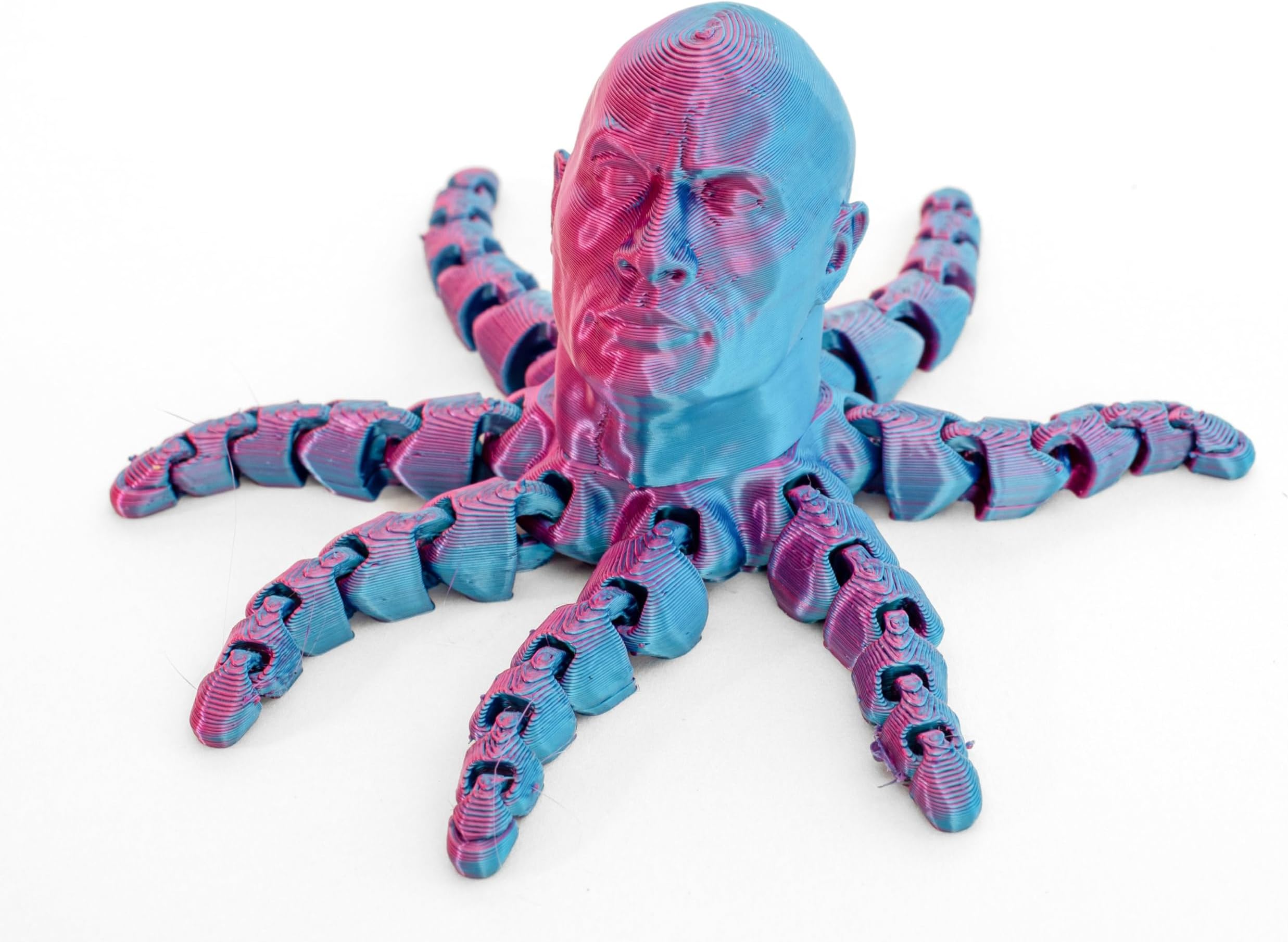 The Rocktopus Flexible Articulating 3D Printed Companion - Rock Dwayne Johnson (Glow in the Dark)