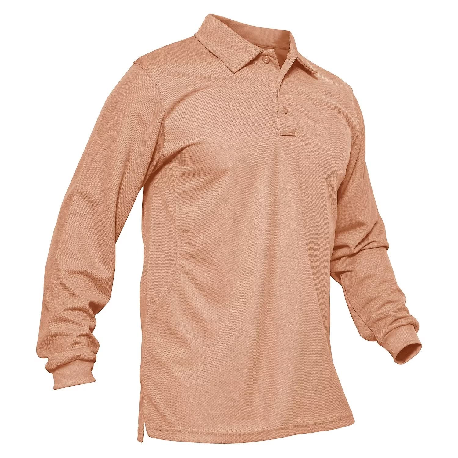 Men's Long Sleeve Golf Polo Shirts Collared Athletic Quick Dry Lightweight Work Shirts-image-6