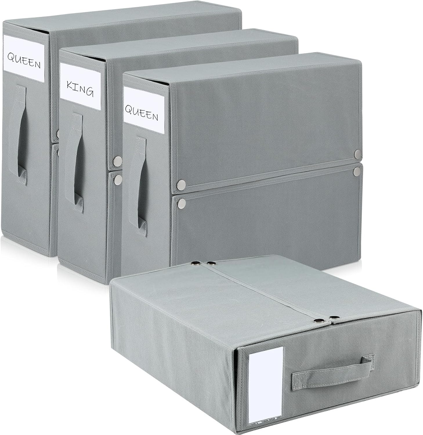 Windyun 4 Pack Foldable Bed Sheet Set Organizer Foldable Bedding Organizer 15 x 4.5