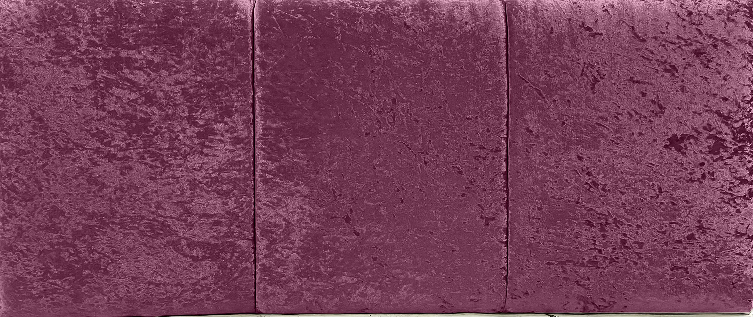 Affordable Luxury 24" Alton Headboard in Crushed Velvet Fabric, for Divan Beds, Bedroom and Hotel Furniture… (Aubergine, Small Double - 4FT)