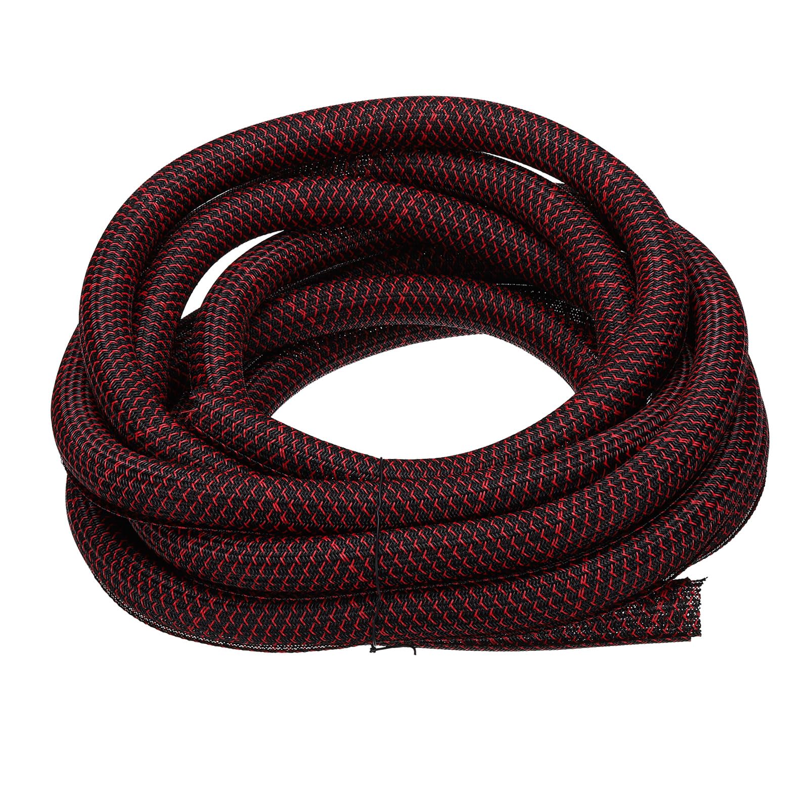 QUARKZMAN 25 stóp Pleciony rękaw z rozcięciem 1-1/8" czarny/czerwony