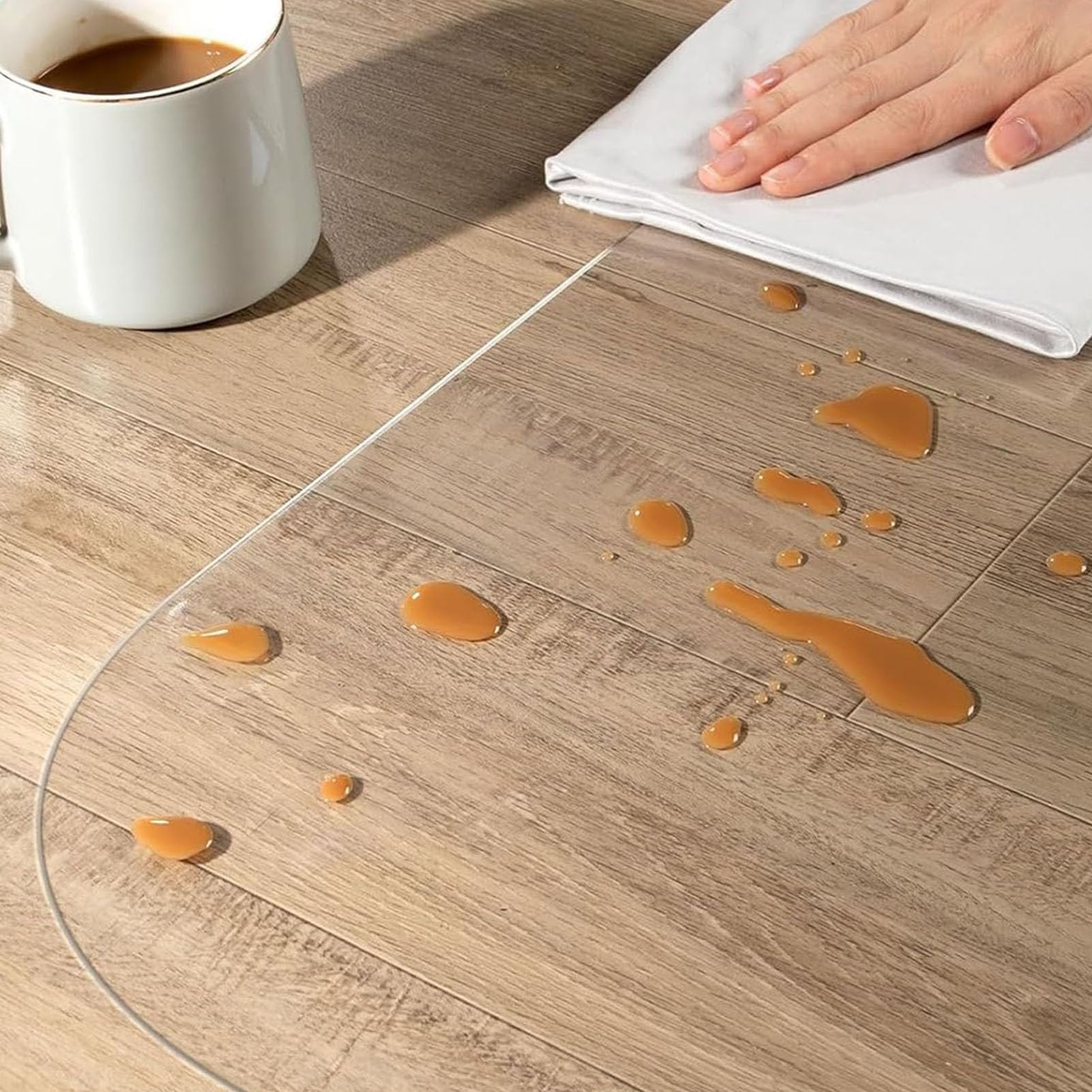 Tapete transparente antideslizante de PVC para silla, protector de suelo impermeable para alfombras y suelos duros, tapete de oficina, duradero, transparente, protector de parquet y laminado