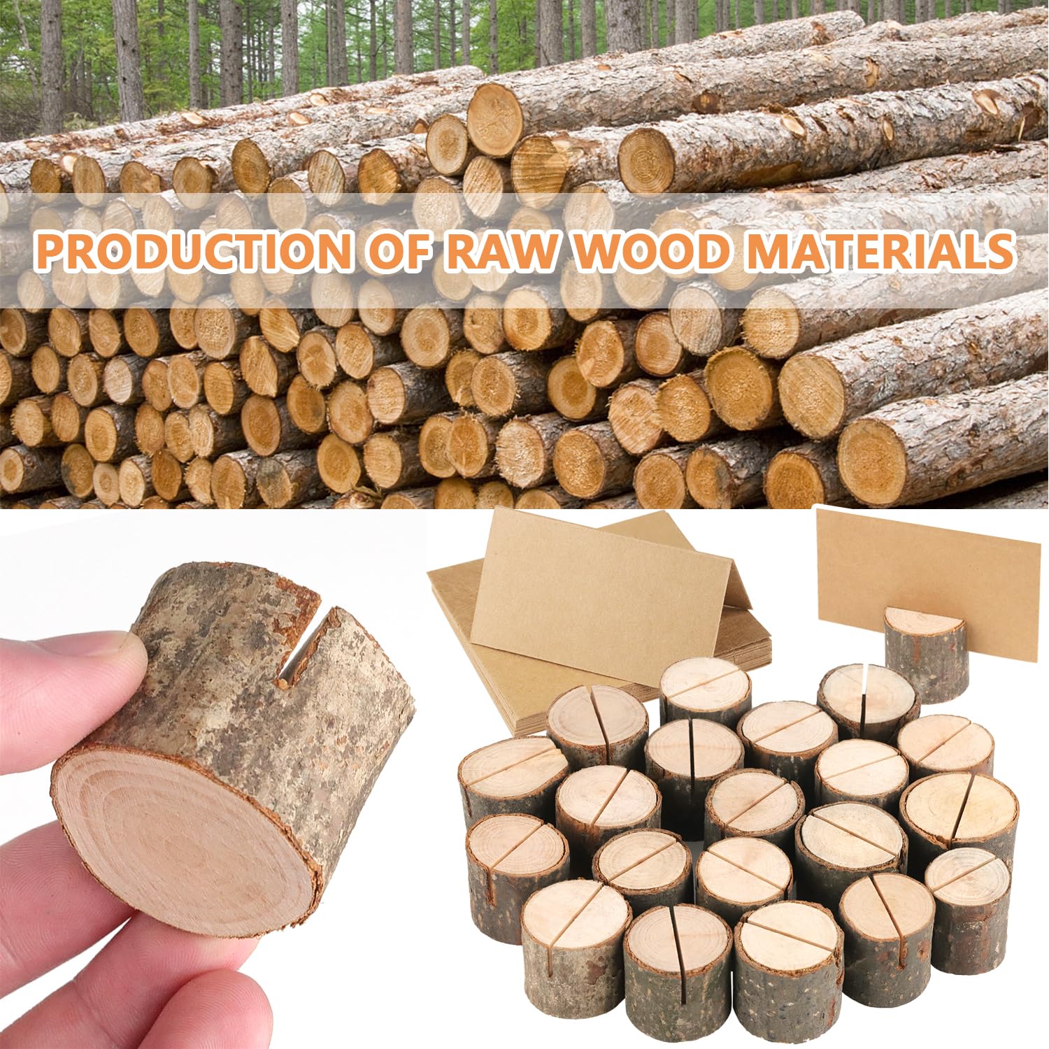 10 PièCes Porte-Cartes En Bois Porte-Panneaux En Bois Porte-NuméRo De Table Supports Porte-Photo