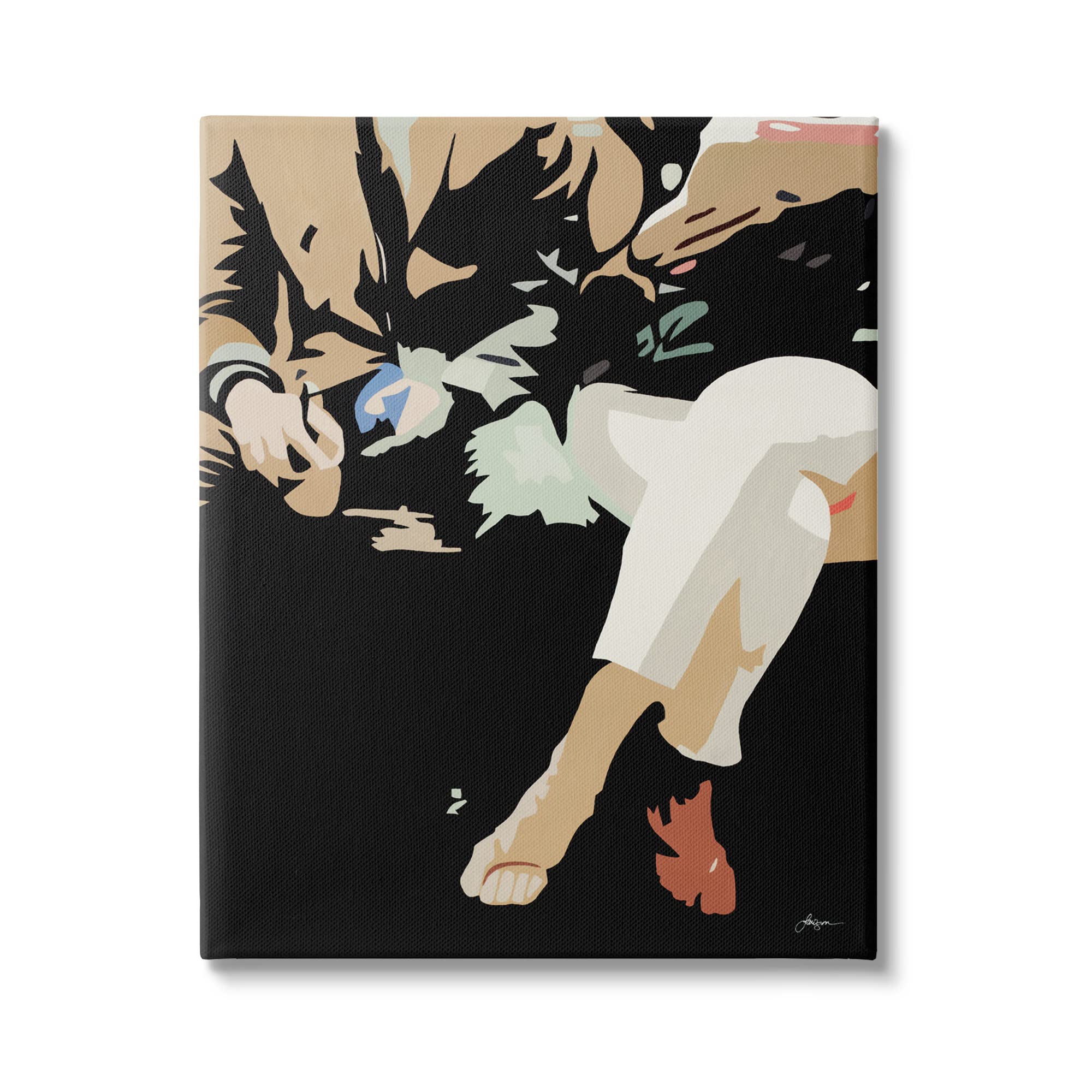 Stupell Industries Upscale Fashion Couple Sitting Stark Pop Style Canvas Wall Art, Design By Beth Ann Lawson