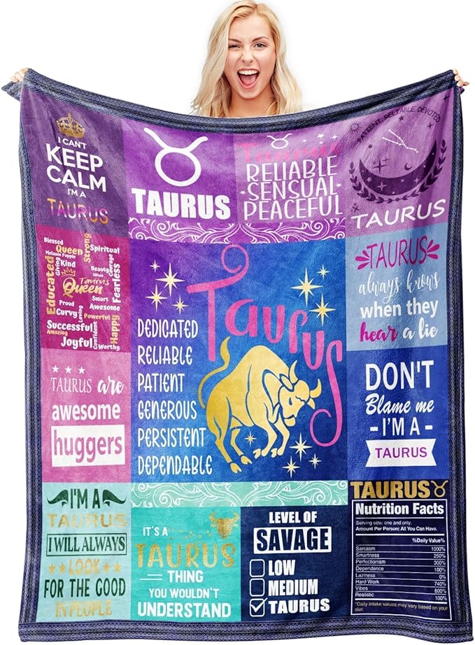 Taurus Gifts for Women β Zodiac Throw Blanket 50