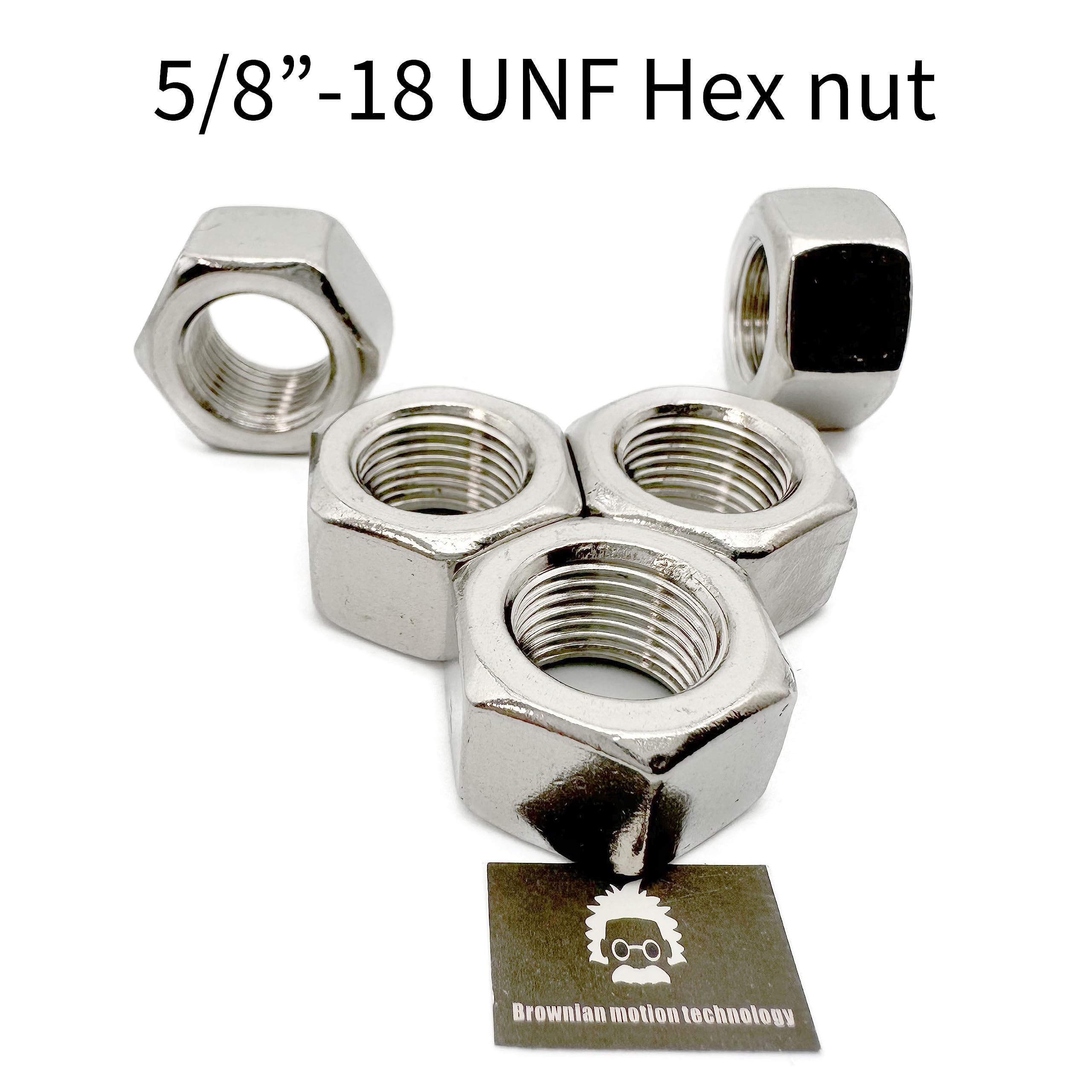 Assorted UNF Imperial Hex Nuts – A2 Stainless Steel, Sizes: 10-32, 1/4, 5/16, 3/8, 7/16, 1/2, 5/8 (GWR Fasteners) 1 thumbnail image