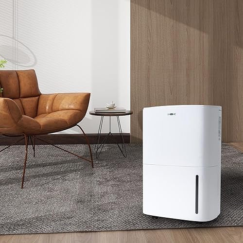 Miniatura 8 de Uhome Deshumidificador de 150 pintas con bomba  7000 pies cuadrados deshumidificador silencioso para el hogar, sótano grande, almacenes y