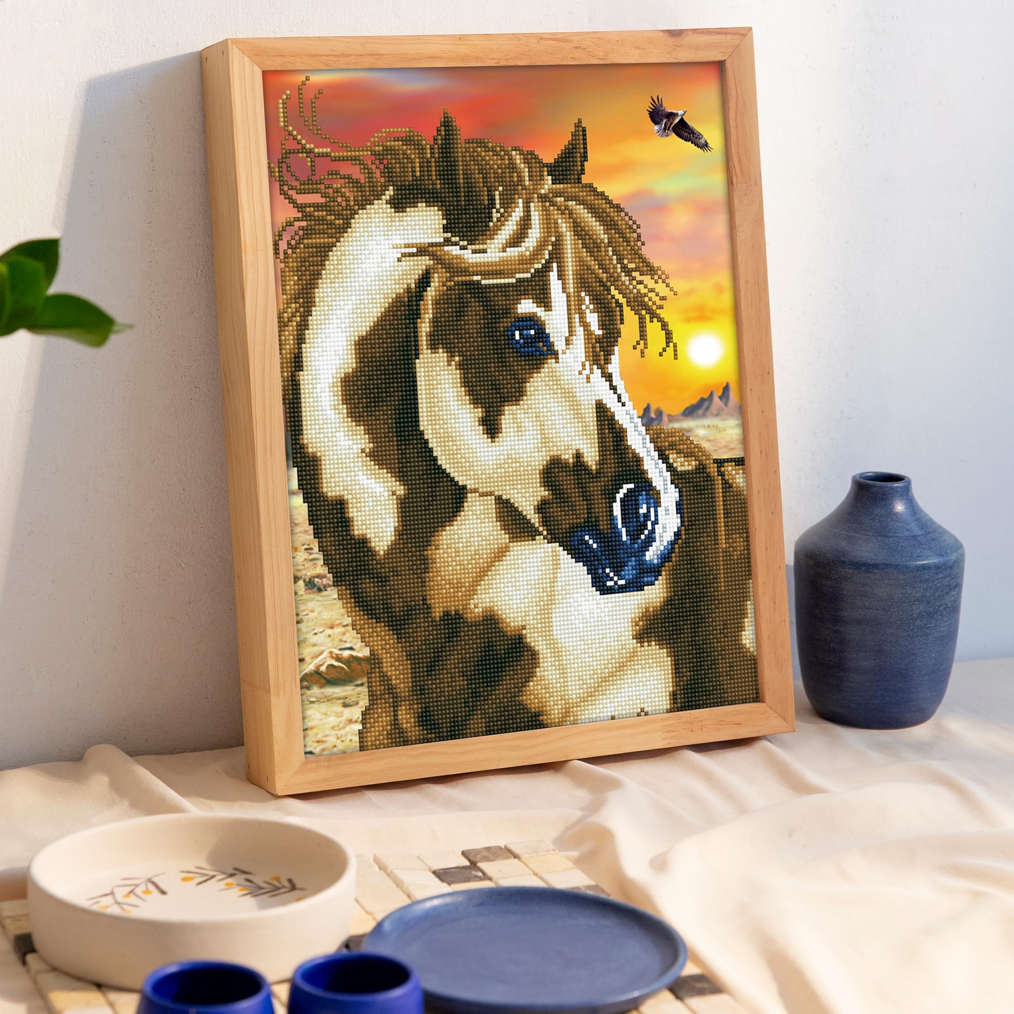 Full Round Drill Kits Running Horse 5D Diamond Painting Kit - 12x16 ...