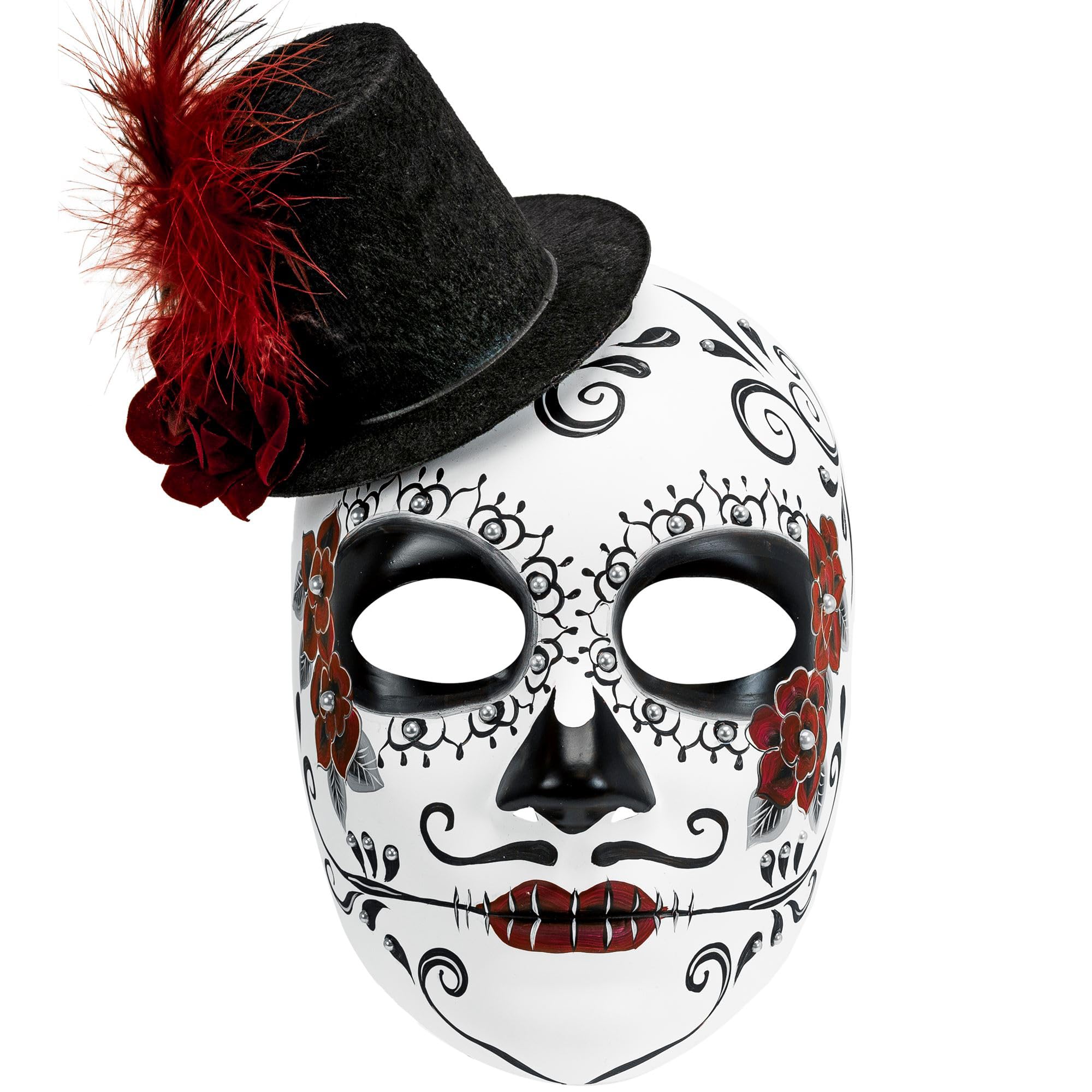 Beeldverhaal Mexicaans Sugar Skull Vector Illustration For Dia De Los Muertos Leuke Mannelijke Schedel Met Snor En Sombrerohoed Image150671535