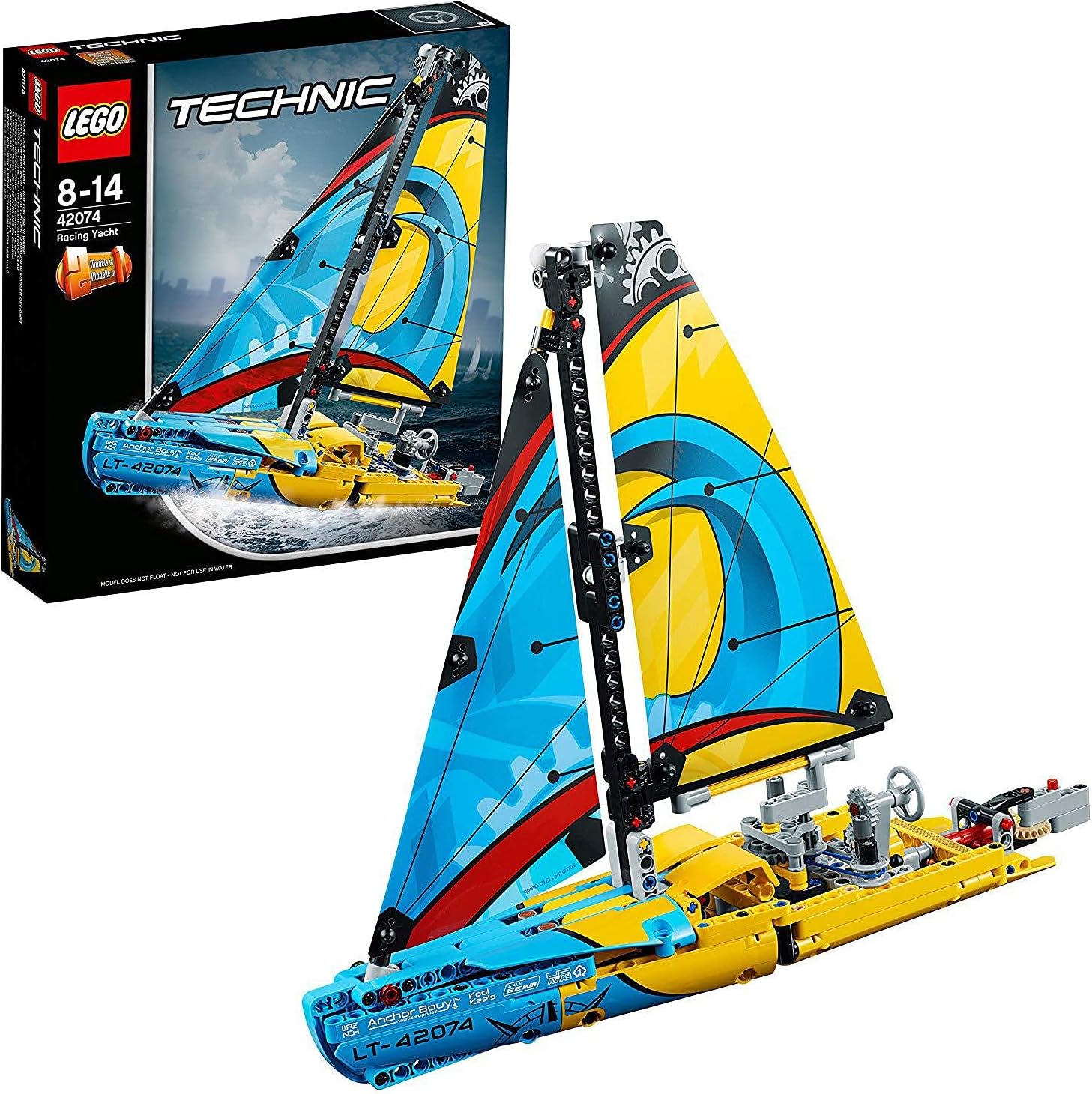 LEGOTechnic Racing Yacht, Multi-Colour, 42074