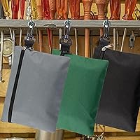 Vista 7 de 3 Pack Small Zipper Tool Pouch Utility Multipurpose Storage Organizer Durable 600D Oxford Waterproof Tool Bag with Carabiner Clip for Tools