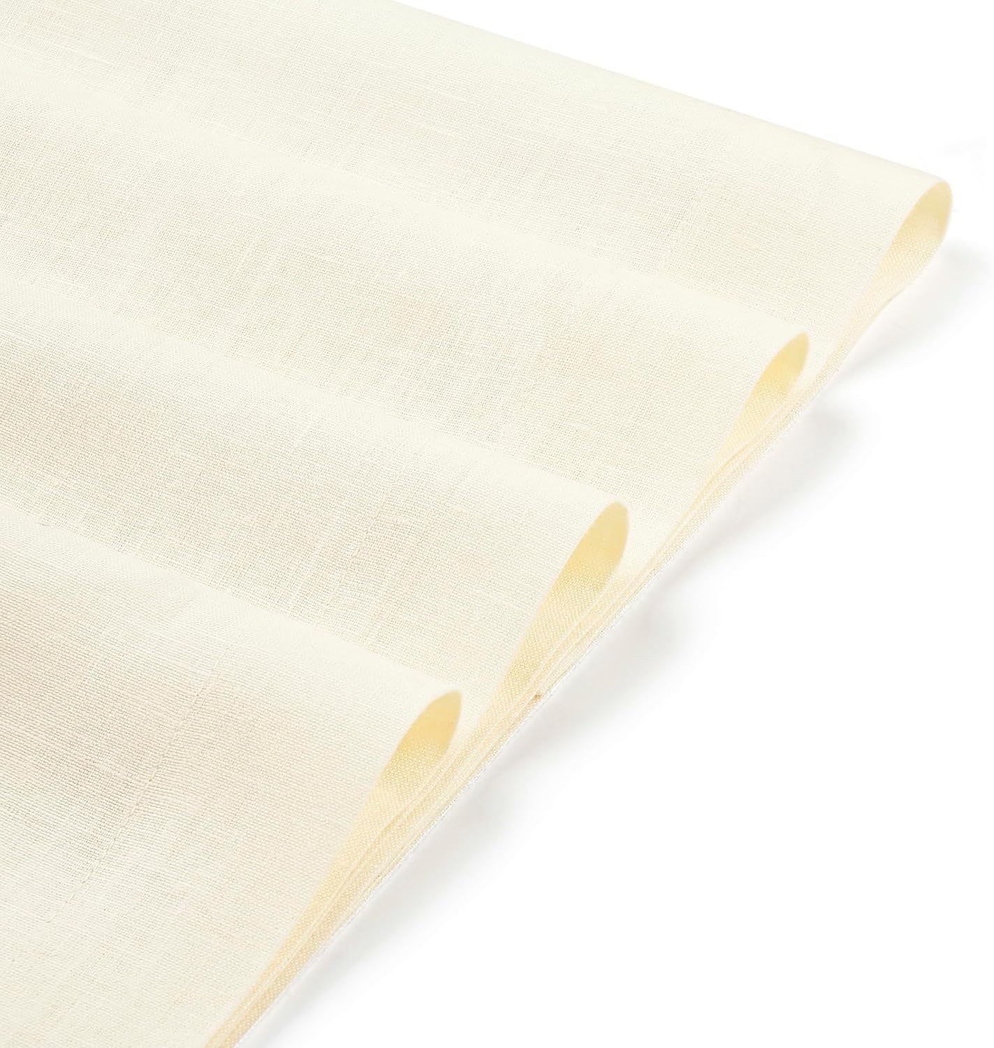 D'Moksha Homes Linen Ivory Placemats Set of 6-100% Pure Linen Placemats 14 x 19 Inch for Mothers Day, Spring - Handcrafted and Machine Washable