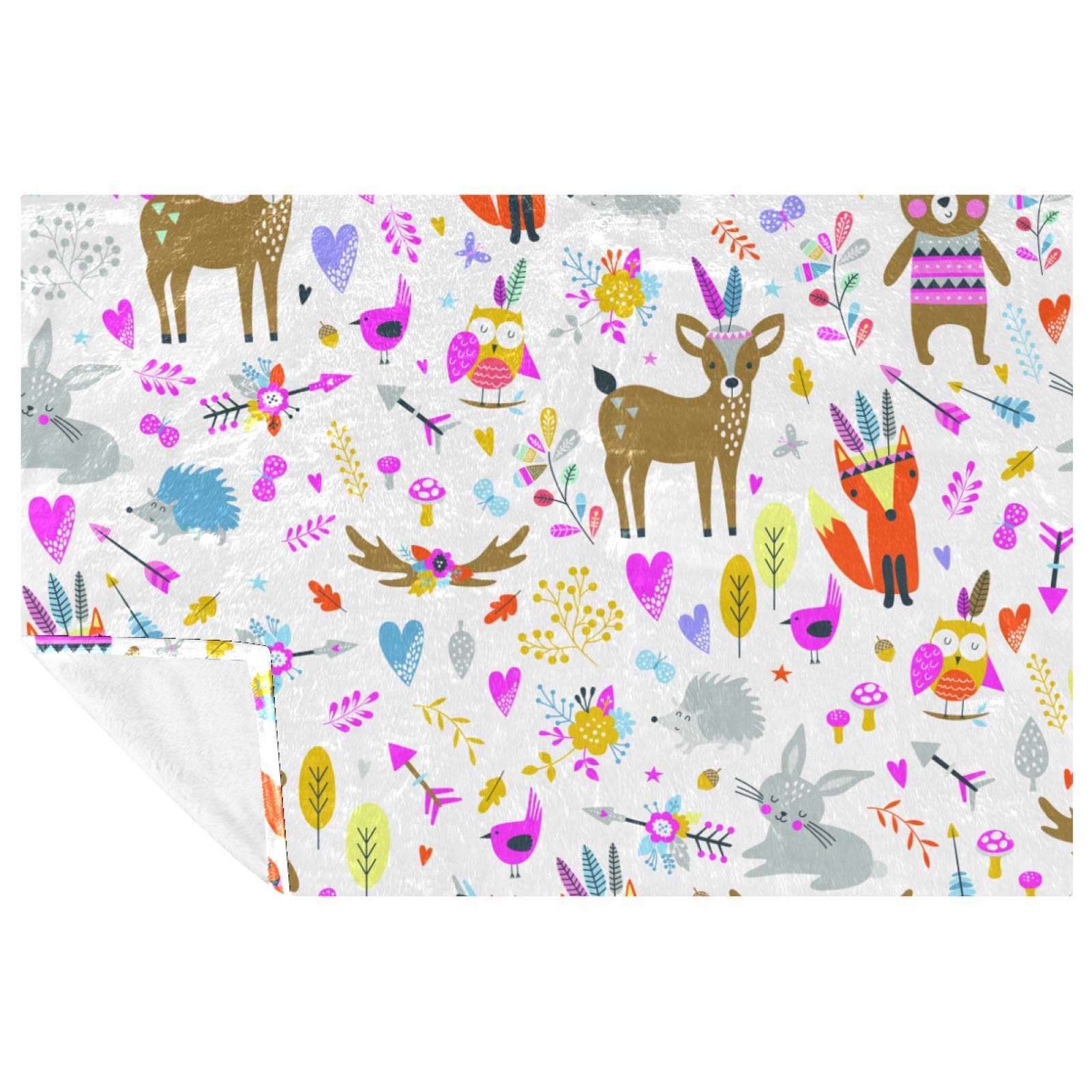 Plaid camping et pique-nique couverture renard pour soirées canapé