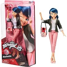 BANDAI Miraculous Ladybird and Cat Noir Toys Movable 26 cm Marinette Fashion Doll with Accessories and Kwami Superhero Figure