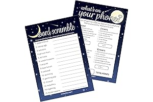 DISTINCTIVS Love You to The Moon Baby Shower Games: What's On Your...