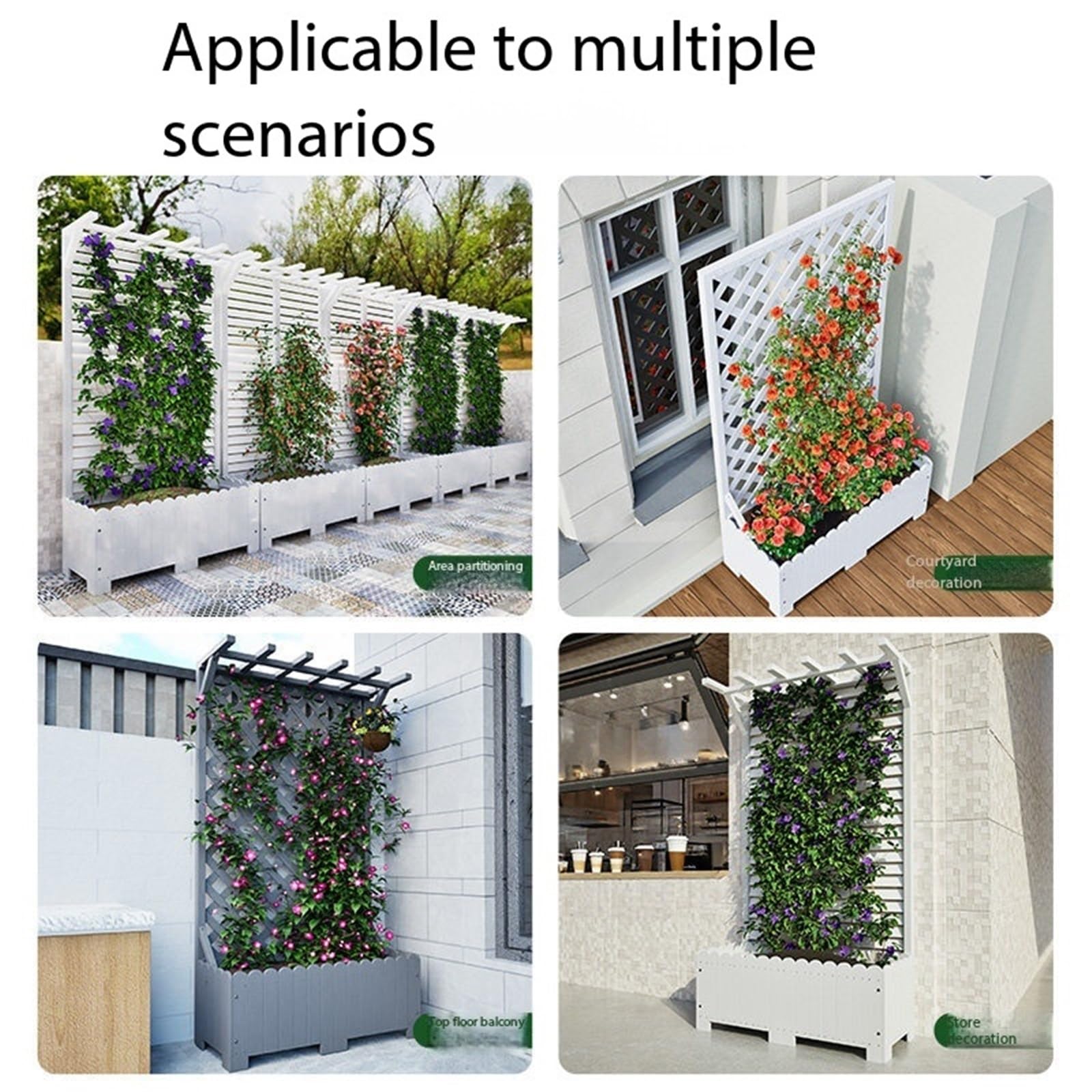 Pflanzgefäße für den Garten Blumenkasten-Pflanztrog, Trennwand, Zaun-Pflanzgefäß