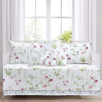 Azalea Floral Chintz Paisley Microfiber Reversible Quilt Bedding Set Coverlet, Bedspread - Thumbnail 3