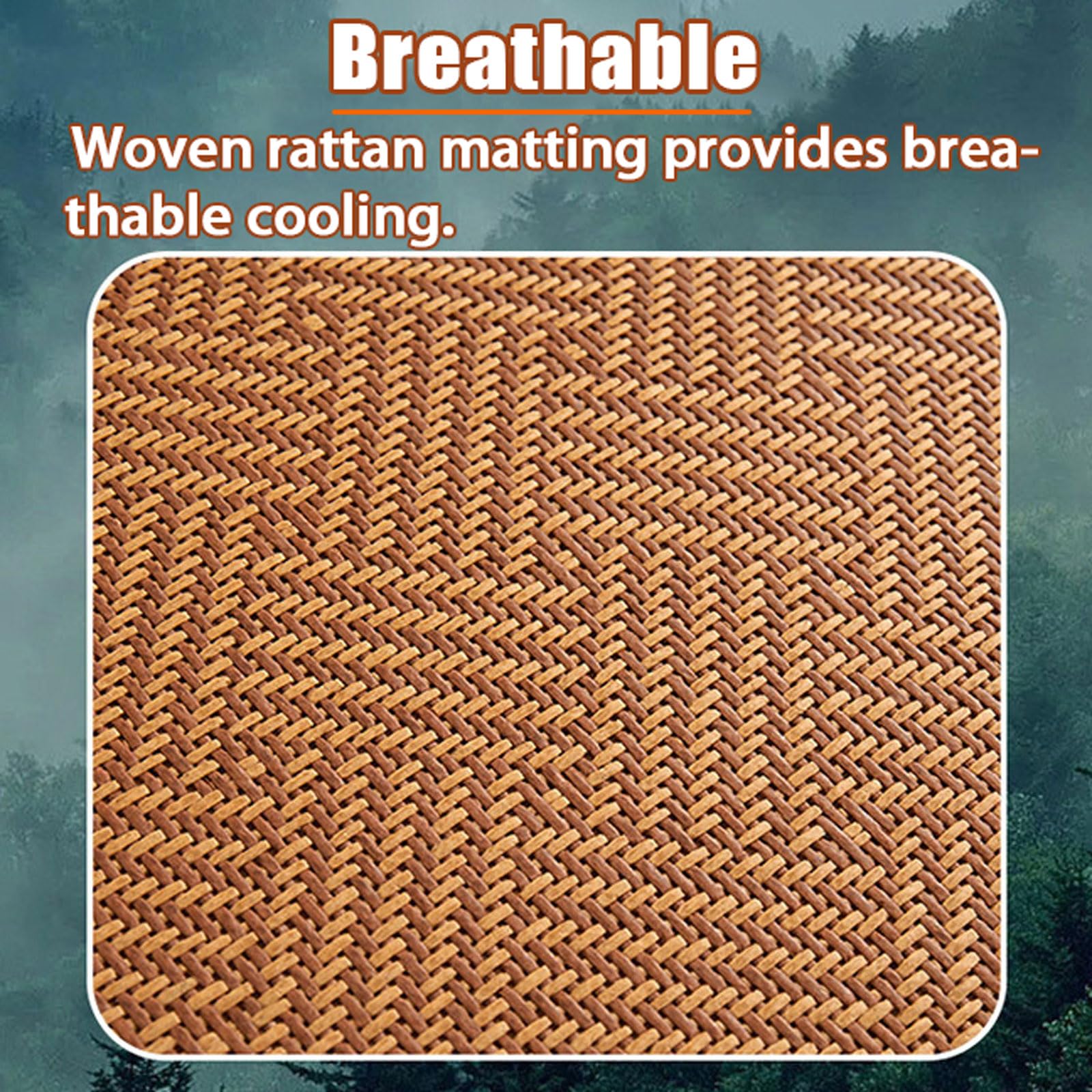 Materasso giapponese – Tappetino pieghevole traspirante antiscivolo in rattan per meditazione e yoga, design tradizionale a 4 pieghe per sala da pranzo e relax.