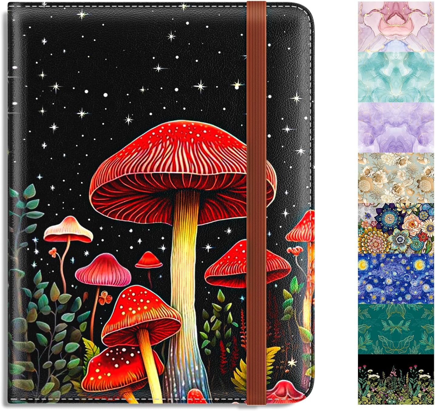 Rimilak Passport Holder, RFID Blocking Passport Cover Wallet Travel Essentials, Leather Travel Air Ticket Documents Organizer Protector for Women and Men, Red Mushroom Rimilak Passport Holder, RFID Blocking Passport Cover Wallet Travel Essentials, Leather Travel Air Ticket Documents Organizer Protector for Women and Men, Red Mushroom