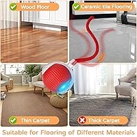 Vista 7 de 2025 New 3Pack Cat Ball Kitten Toys for Indoor Interactive Kitty Ball Toy Speedy Tail 360° Automatic Rolling(Red Grey Green)